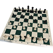Фотография Дорожные шахматы «Black & White» в тубусе (поле среднего размера 43х43) [=city]