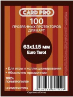 Фотография Протекторы Card-Pro Euro Tarot 63x115 мм (100 шт.) прозрачные [=city]